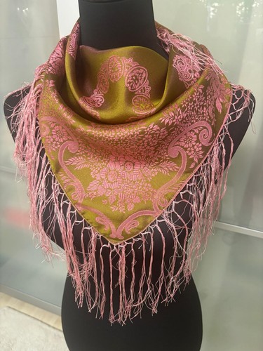 Vintage trachten seiden tuch - vintage,