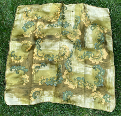 Vtg halstuch 100 seide - 100%, barock
