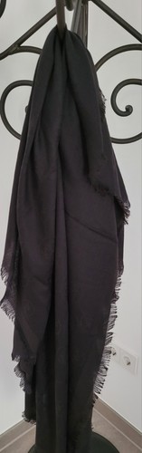 Schal mit fransen schwarz - schal,