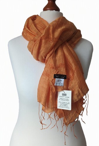 Seidenschal seidentuch orange - seidenschal,