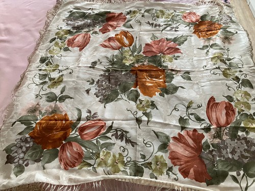 Seiden tuch mit fransen beige - seiden-tuch, fransen,