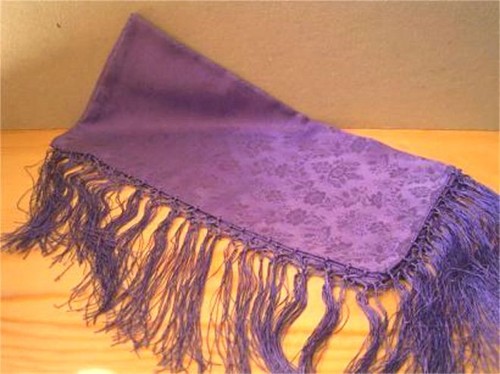 Seidentuch violett mit - seidentuch,